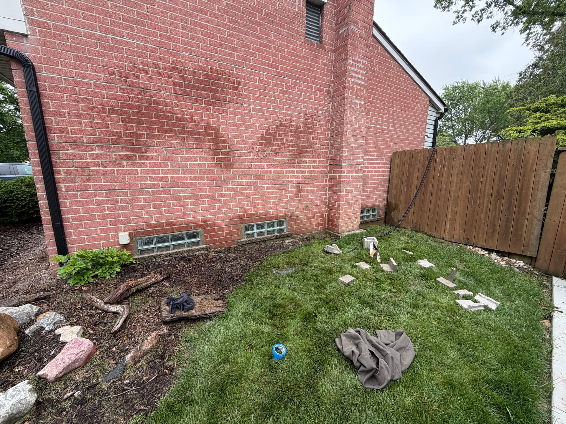 Gallery photos for Brick Tuckpointing and Glass Block Basement Window Installation: Image #1