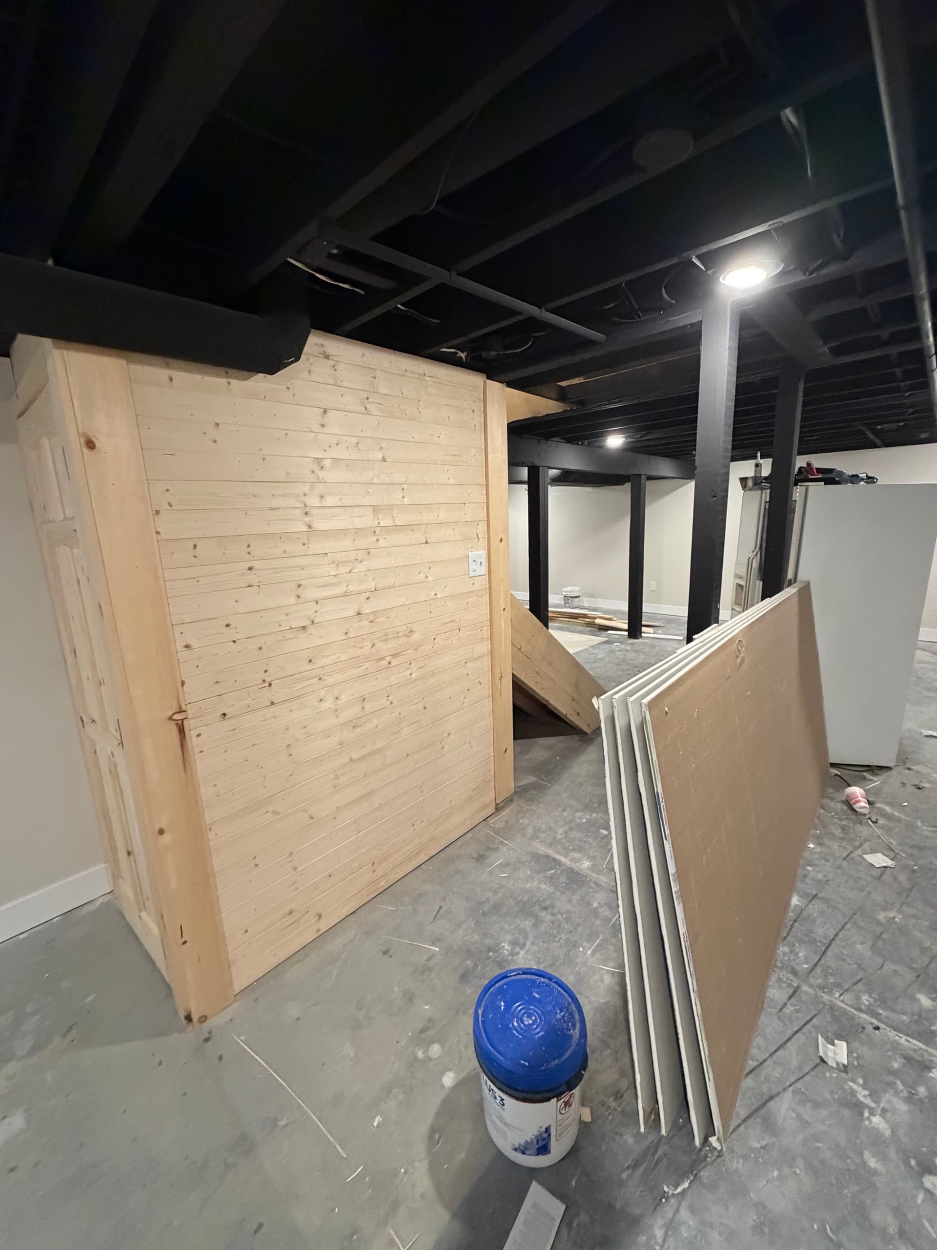 Gallery photos for Custom Under-Stair Storage Built Into a Basement Remodel: Image #1