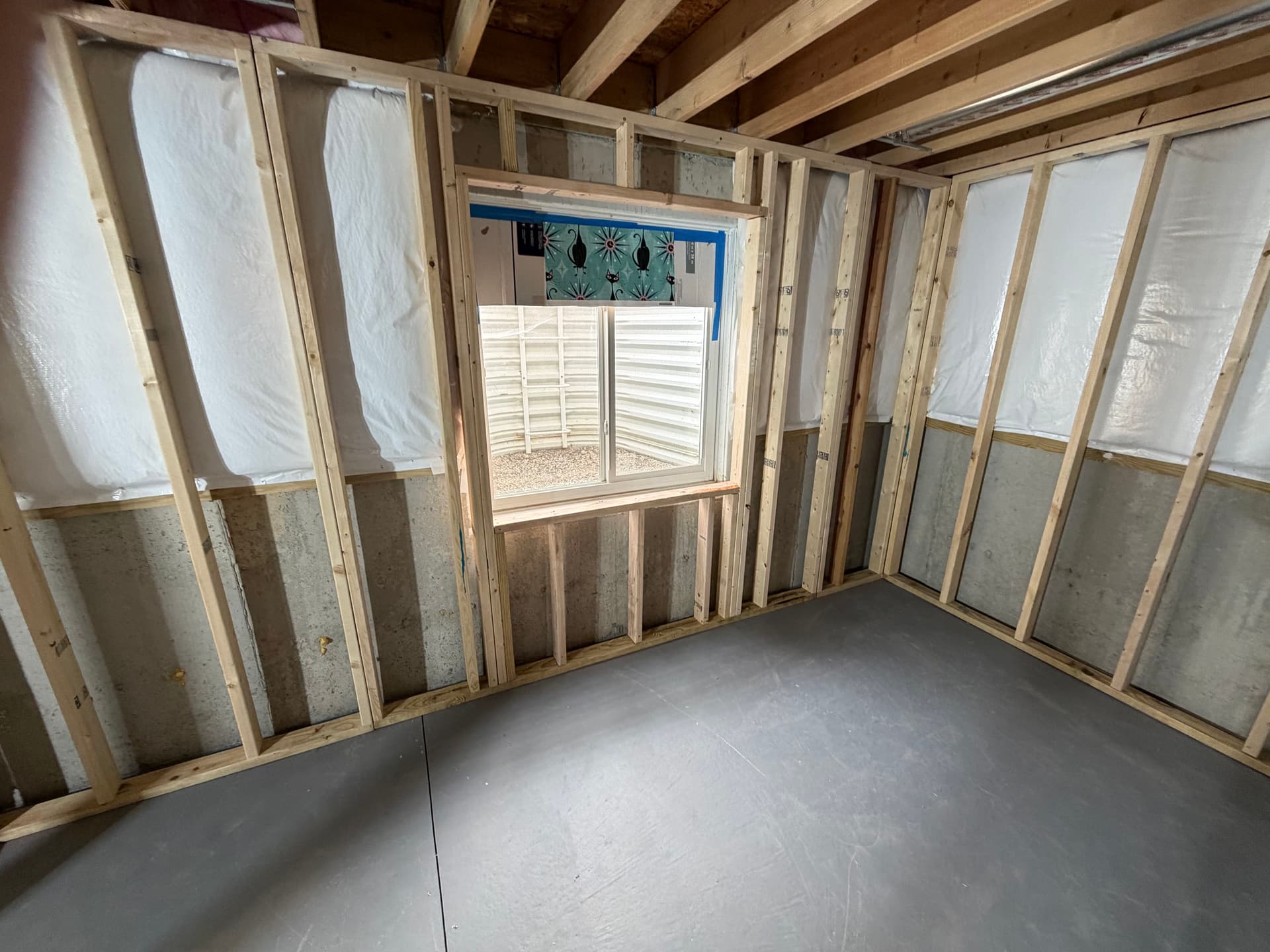 Gallery photos for Basement Bedroom and Bathroom Framed for Less: Image #4